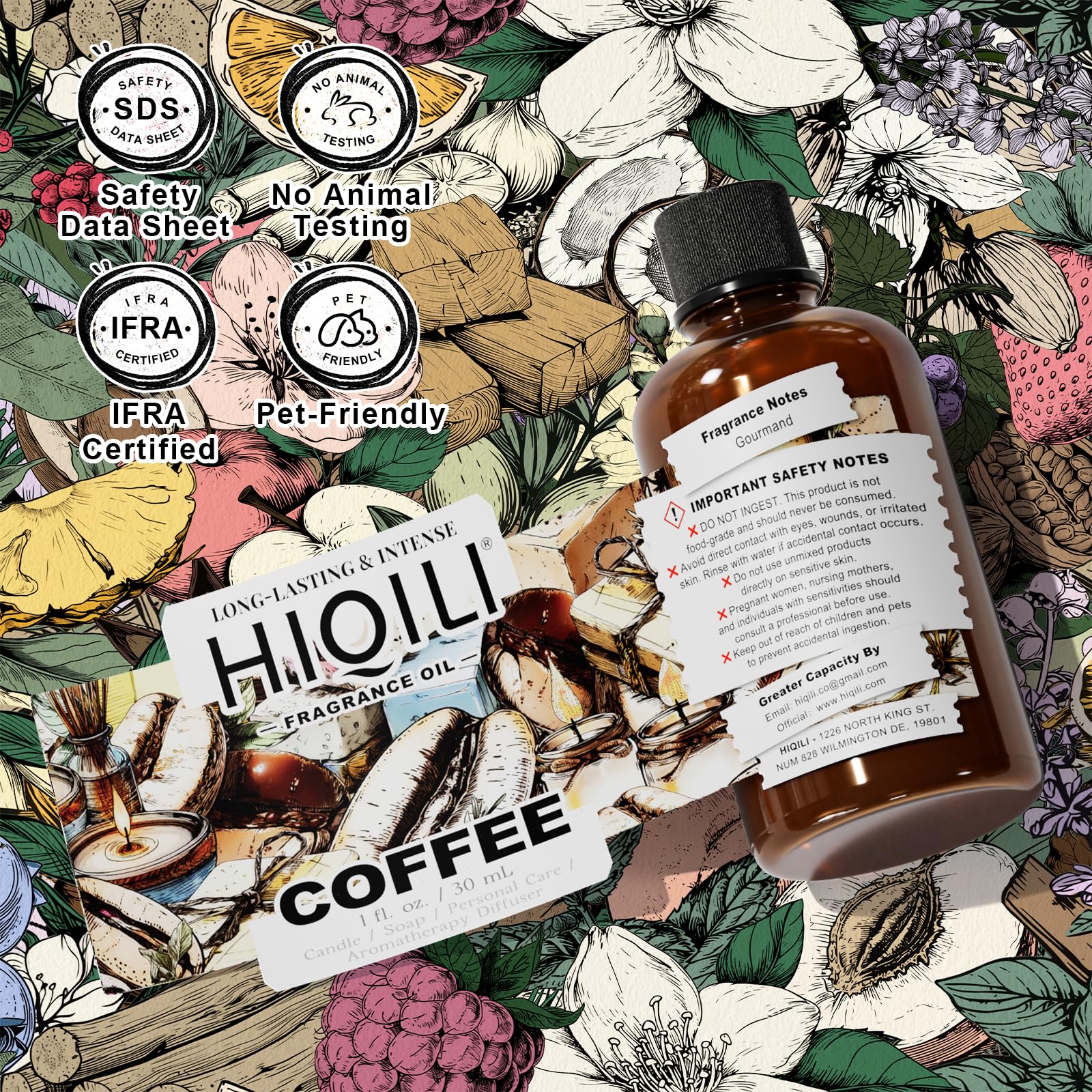 HIQILI aceite fragancia café para hogar u oficina, crea atmósfera cálida
