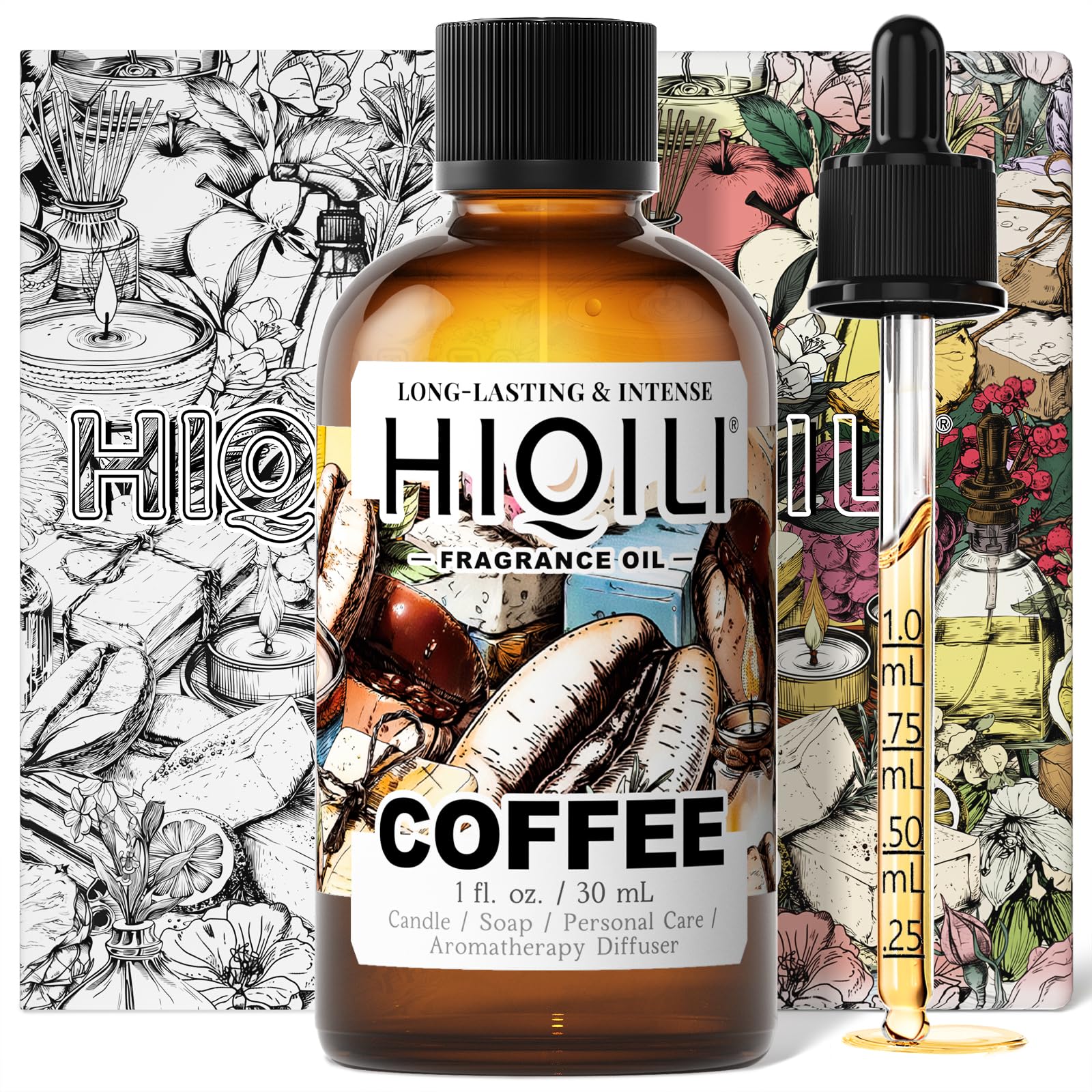 HIQILI aceite fragancia café para difusor, aroma cálido que perfuma la sala