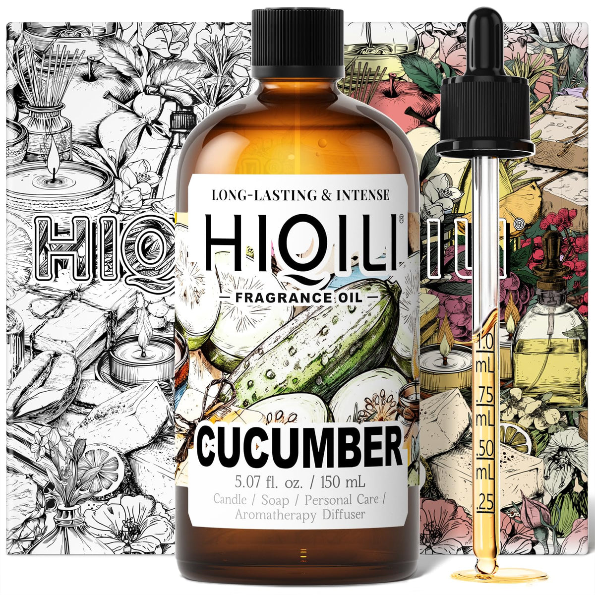 HIQILI aceite fragancia pepino para difusor, aroma fresco para ambientar espacios