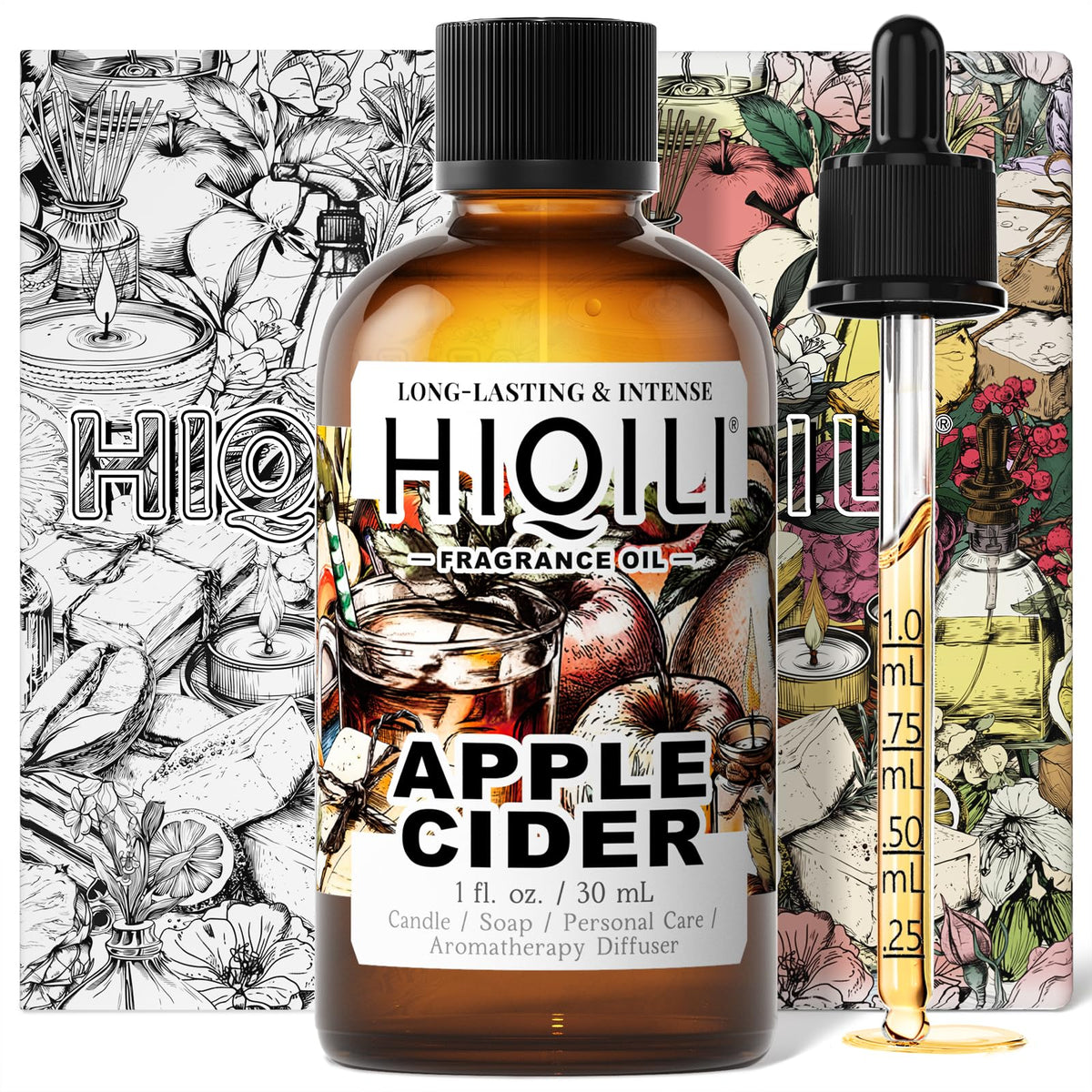 HIQILI fragancia sidra de manzana en botella para proyectos caseros aromáticos