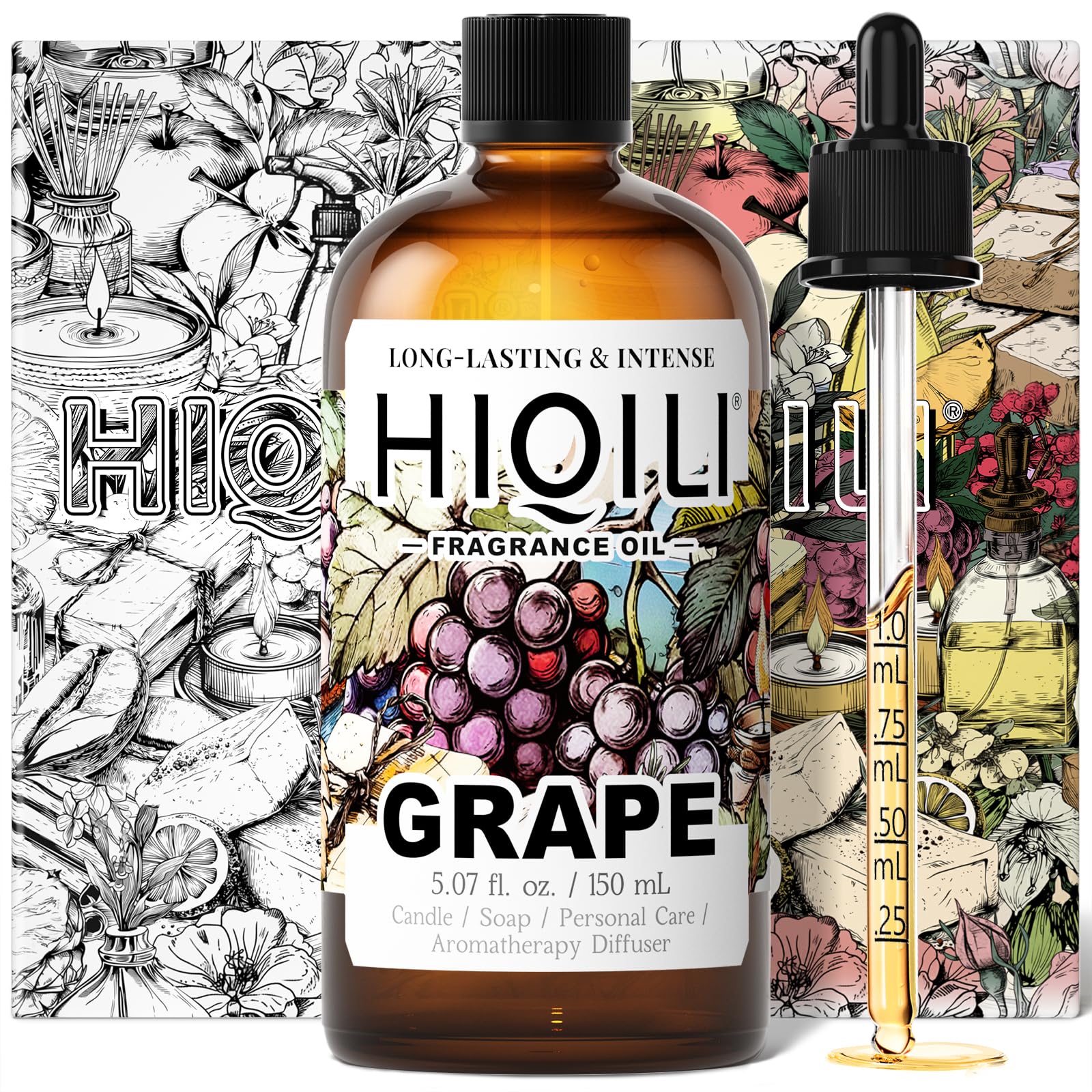HIQILI aceite fragancia uva para difusor, aroma duradero en el hogar