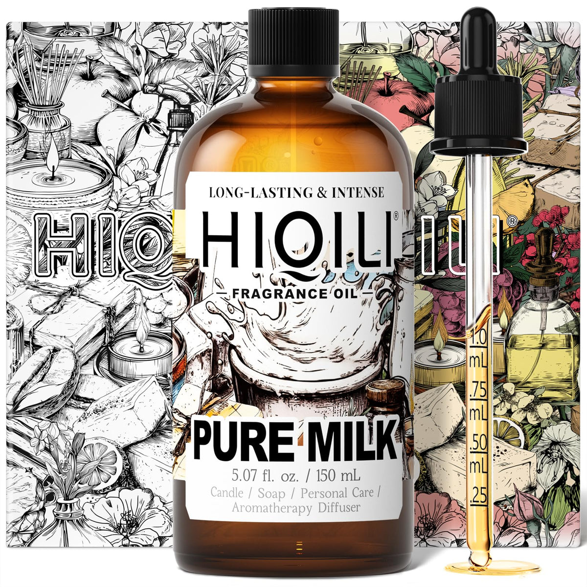 HIQILI aceite fragancia leche pura, botella-difusor, aroma suave para difusores