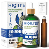 HIQILI aceite de jojoba con rodillo para masaje suave del cuero cabelludo.