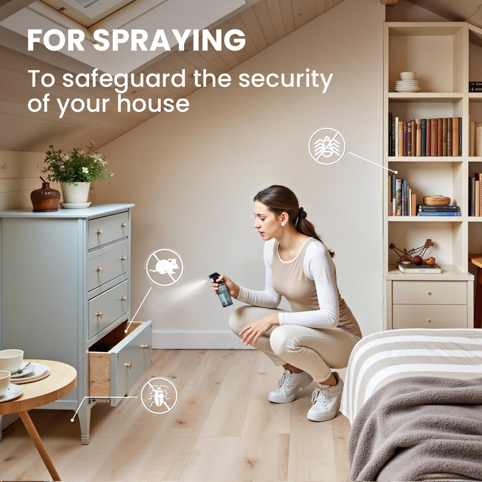 HIQILI Aceite de Menta: spray casero libre de químicos para el hogar