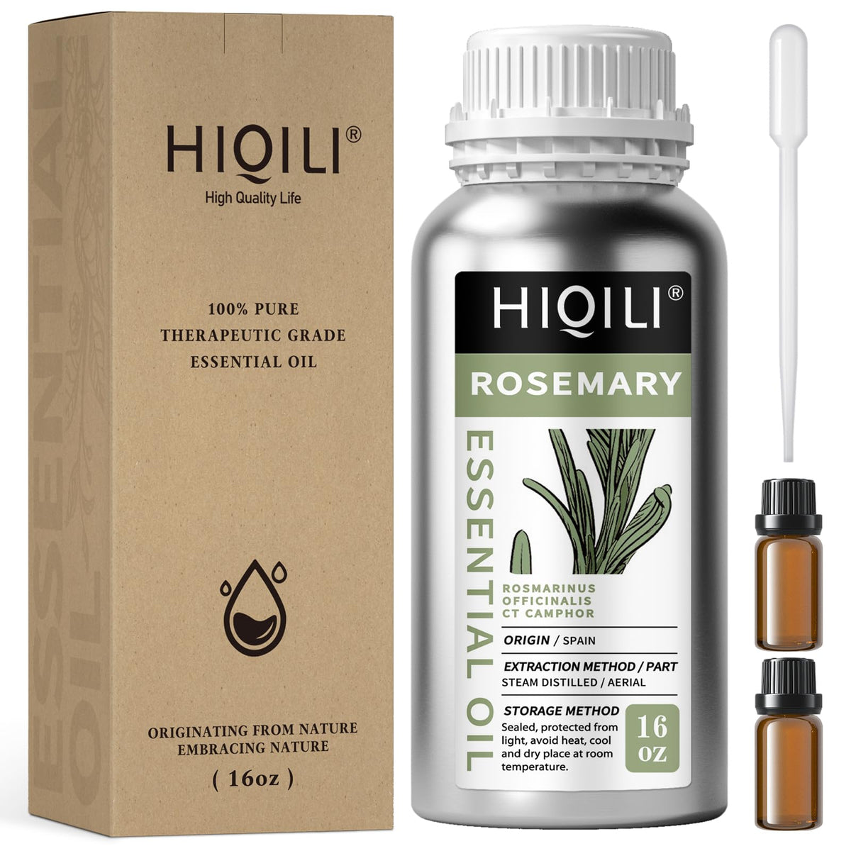 HIQILI aceite de romero para cabello: enfoque en fortalecimiento capilar
