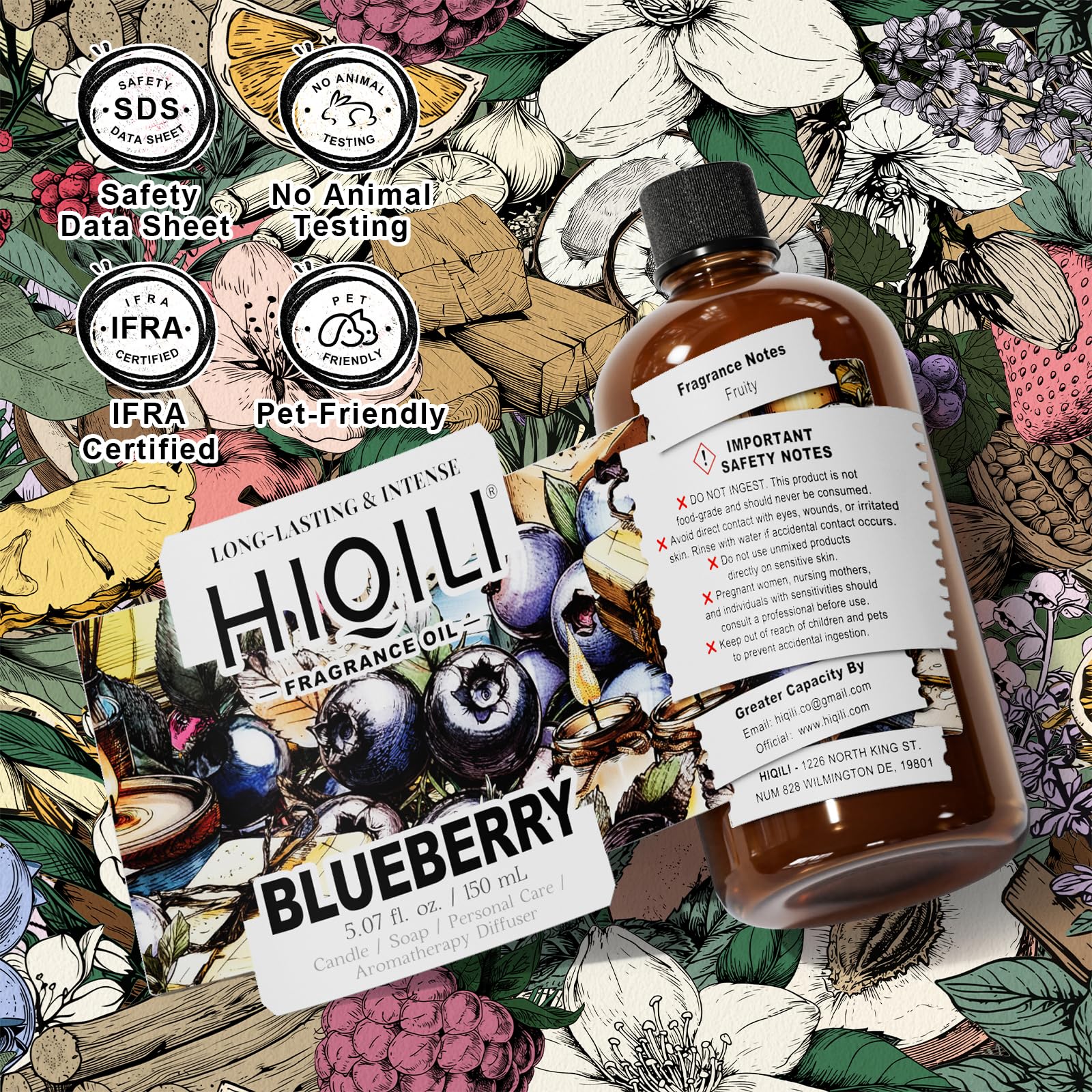 HIQILI fragancia arándano ambientacion-hogar, perfuma espacios.