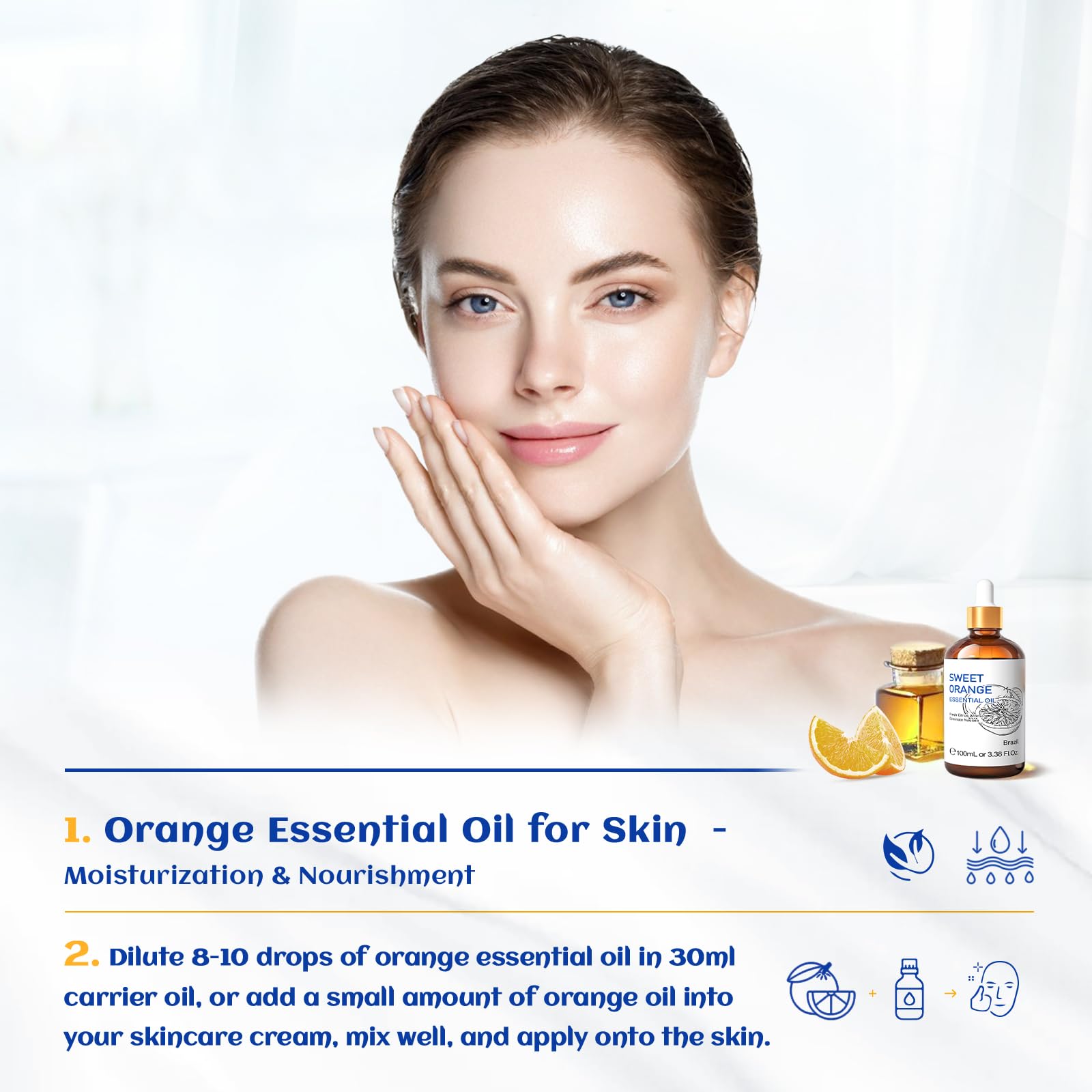 HIQILI bolas secadoras con naranja para ropa con aroma fresco