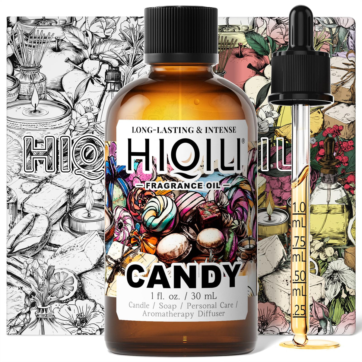 HIQILI fragancia caramelo en difusor-botella para ambientar espacios duraderos