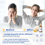 HIQILI difusor con aceite de naranja para aroma cítrico relajante
