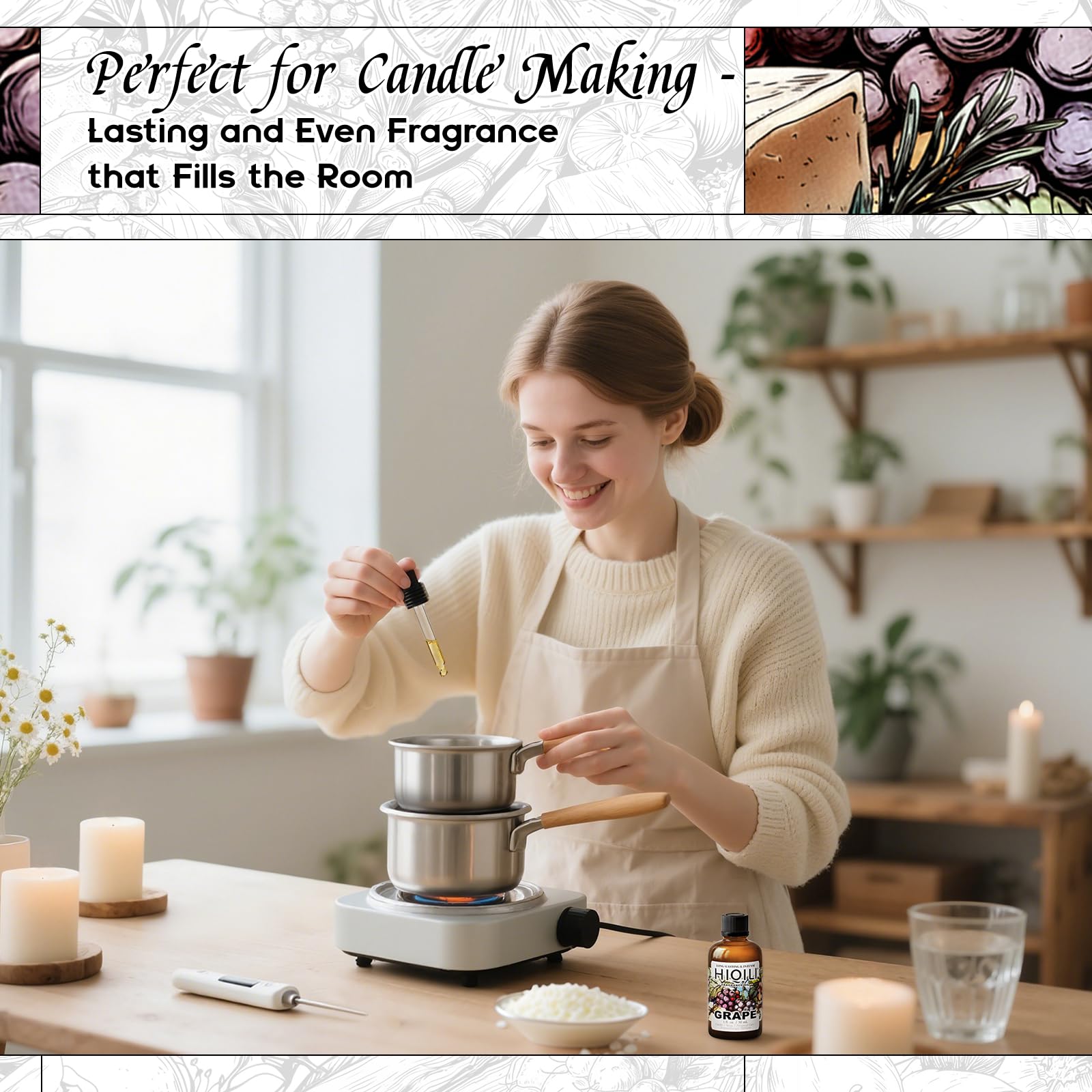 HIQILI difusor de ambiente con aroma a uva en uso para habitaciones.