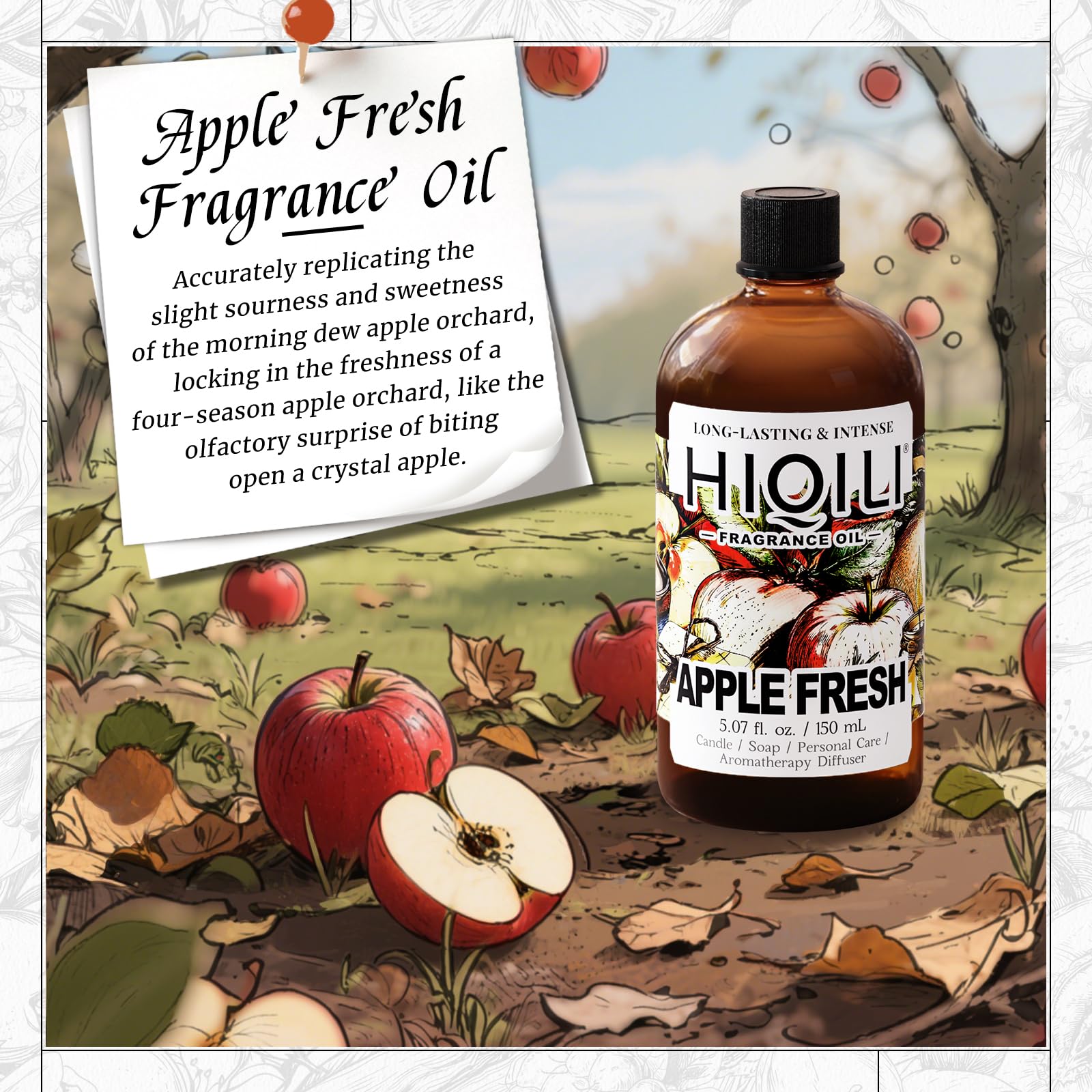 HIQILI difusor aroma manzana: ambiente agradable y fragancia continua en tu sala.