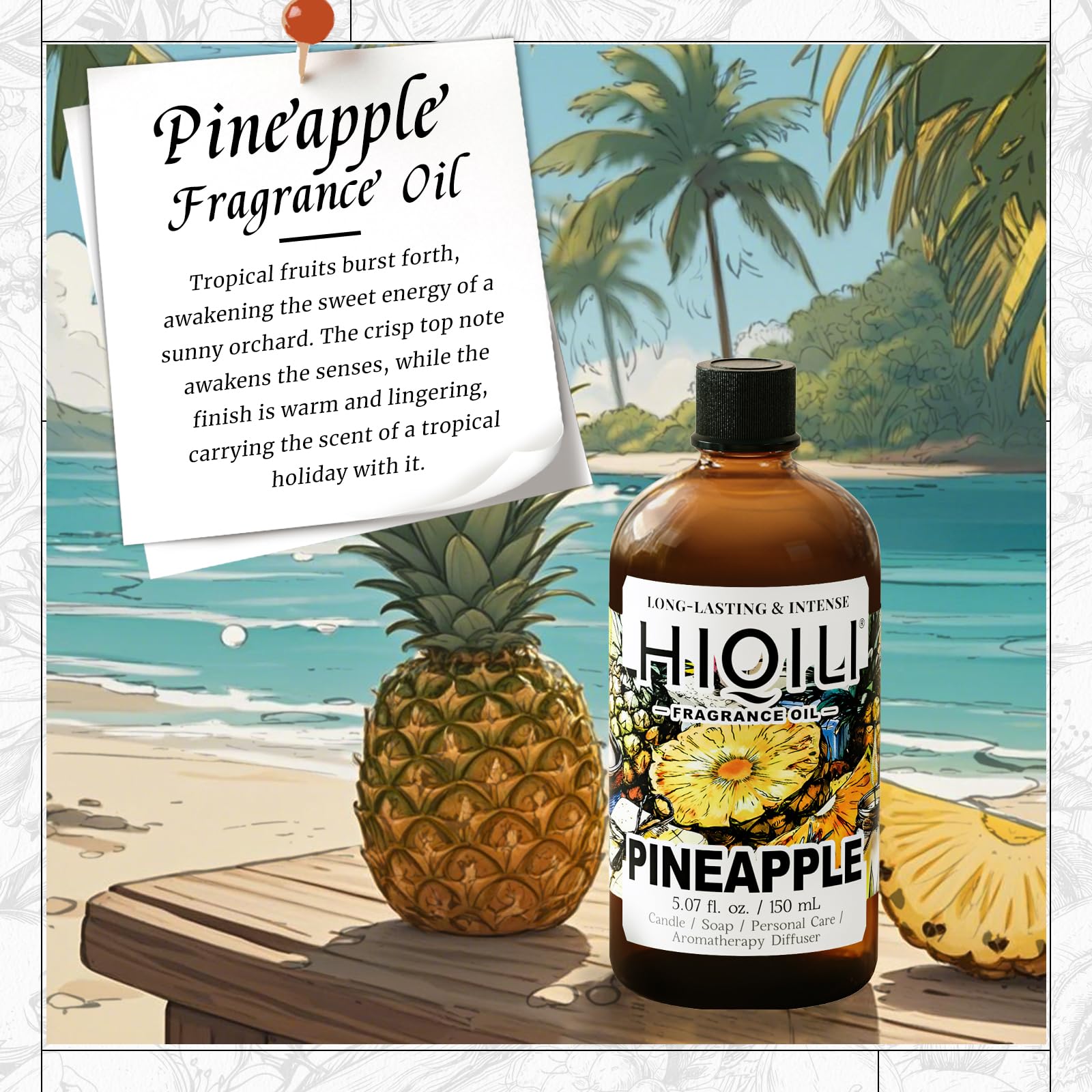 HIQILI difusor ambiente piña, ideal para oficina y hogar.