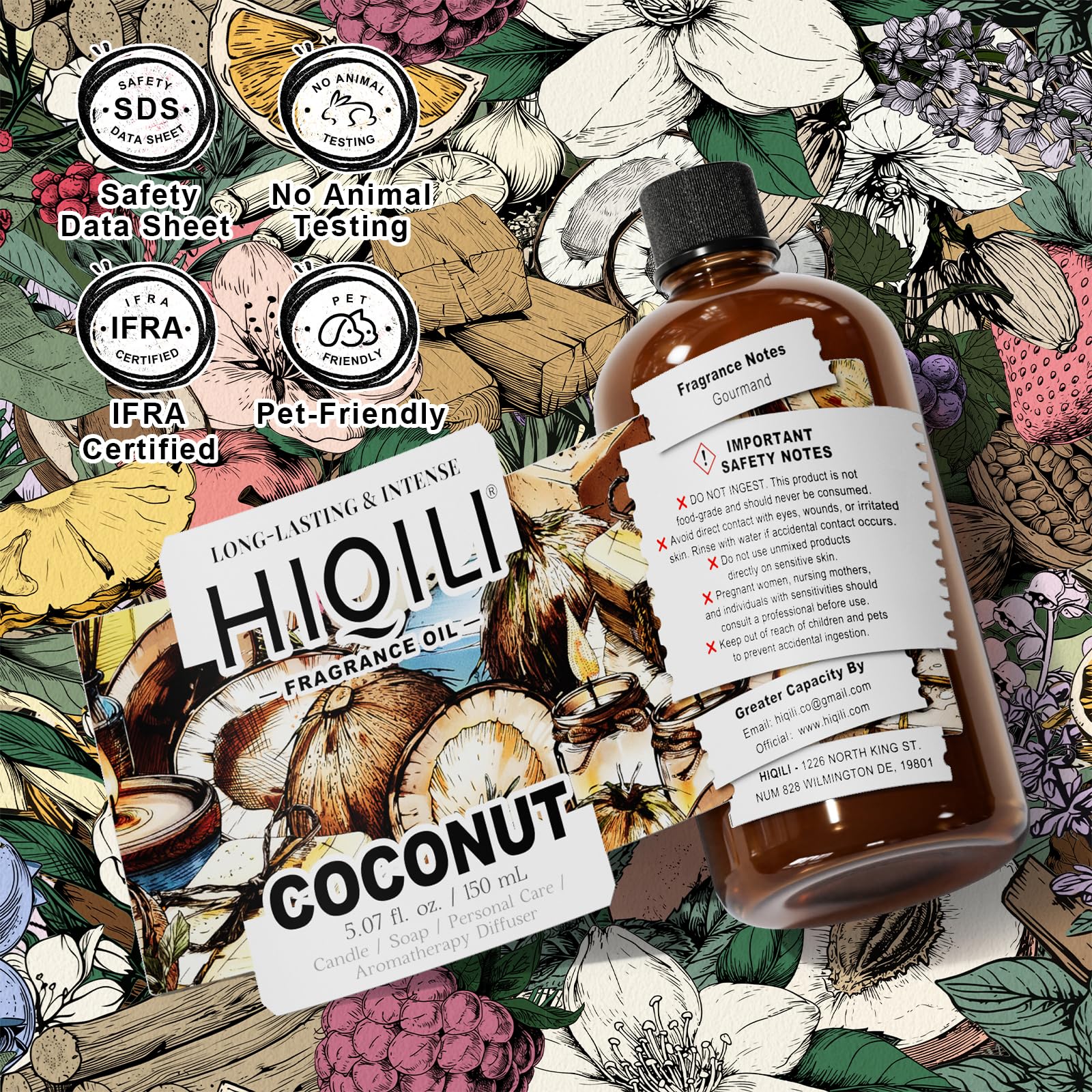 HIQILI fragancia coco DIY perfume: posibilidad de crear fragancias personalizadas.