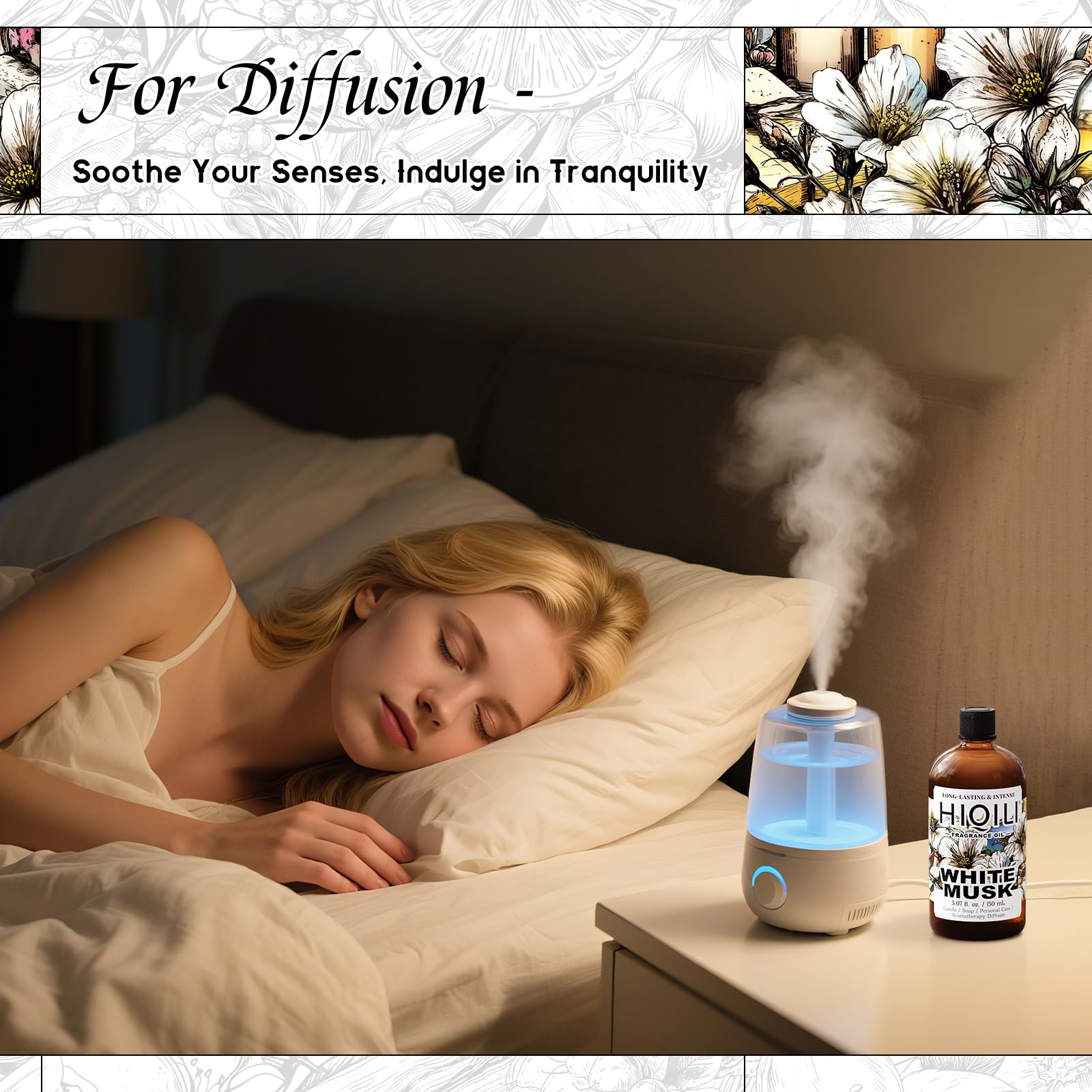  HIQILI Musgo Blanco en crema corporal con aroma ligero