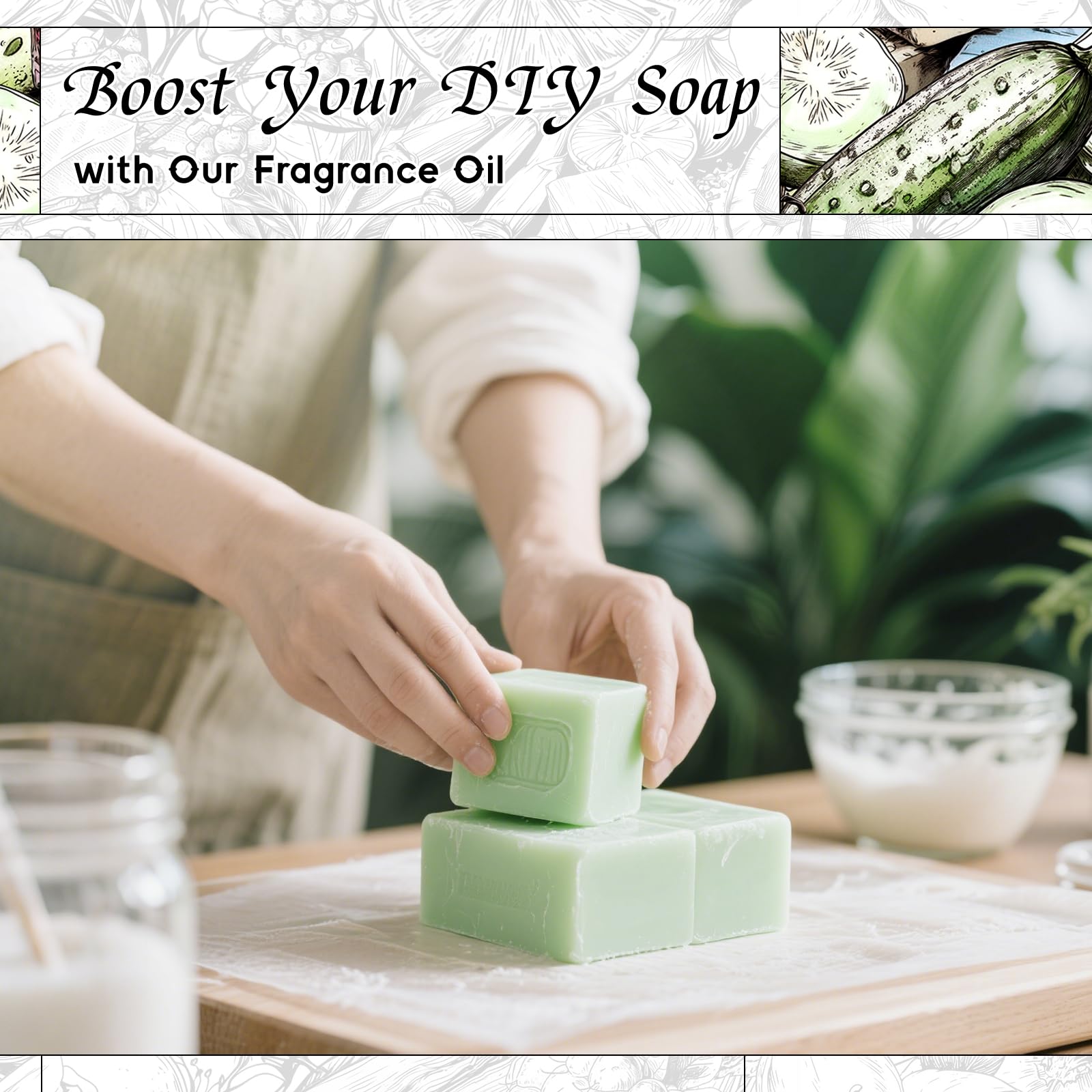 HIQILI fragancia pepino para detergente, aroma limpio en lavado
