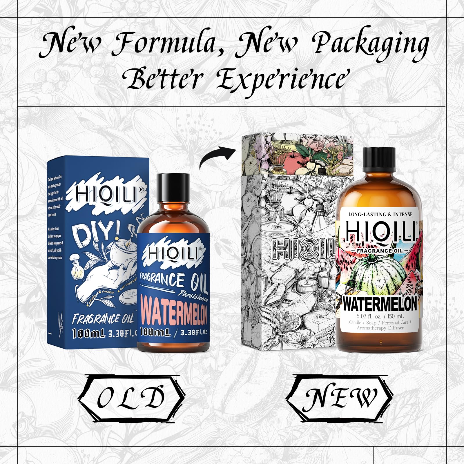 HIQILI fragancia sandía vertida en cera, aroma uniforme