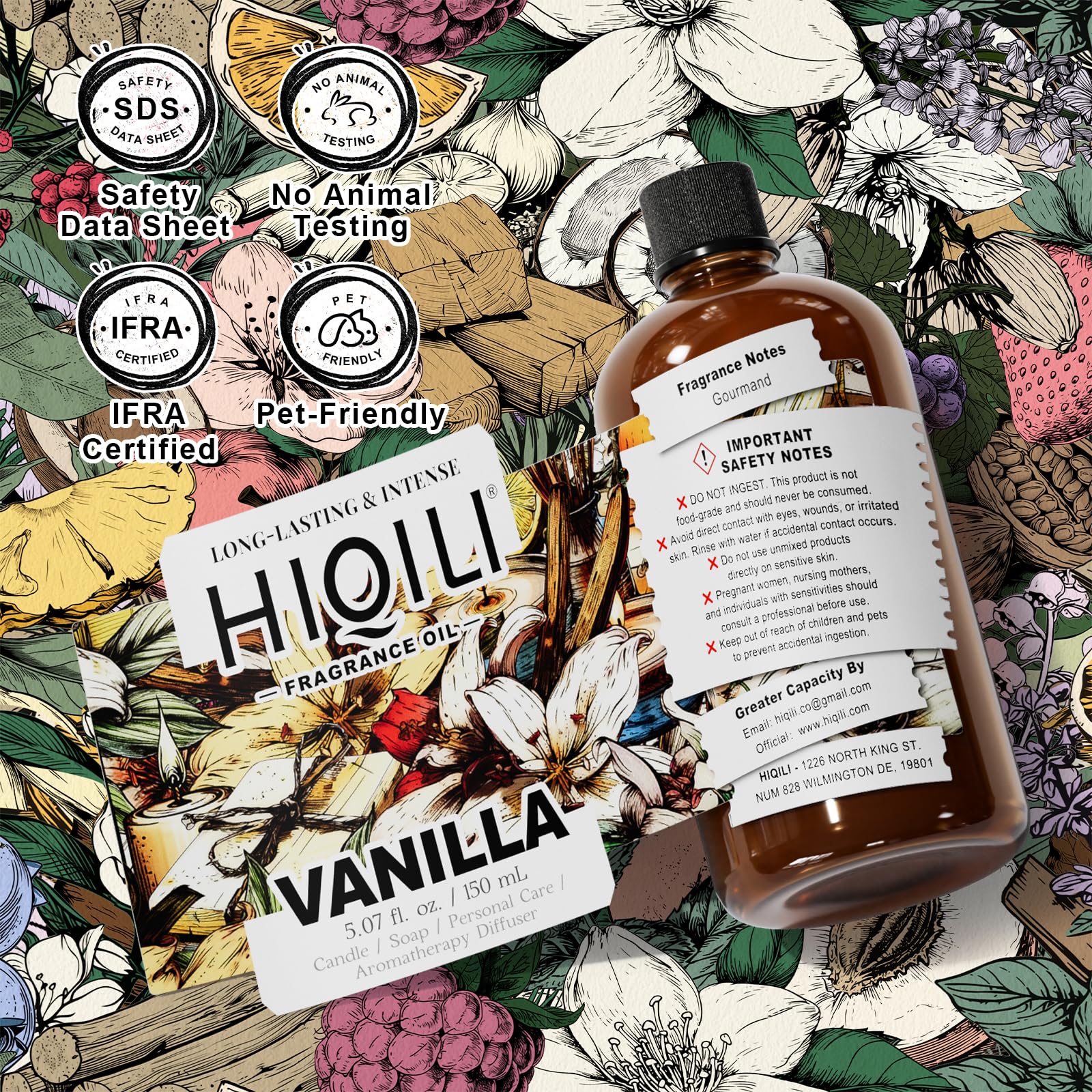 HIQILI fragancia vainilla para detergente de lavandería