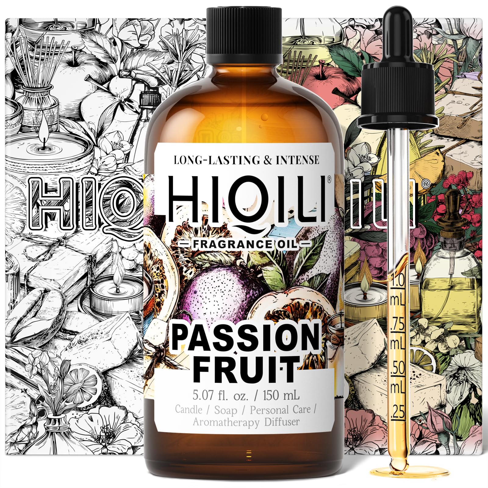 HIQILI Fruta de la Pasión en difusor, ambiente fresco y estimulante.