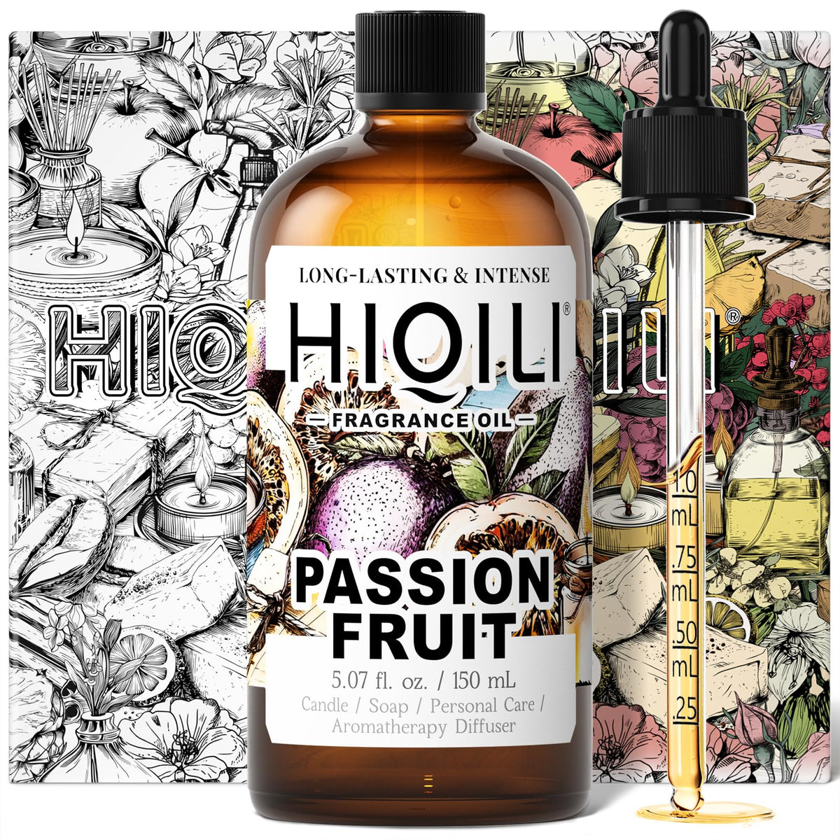 HIQILI Fruta de la Pasión en difusor, ambiente fresco y estimulante.