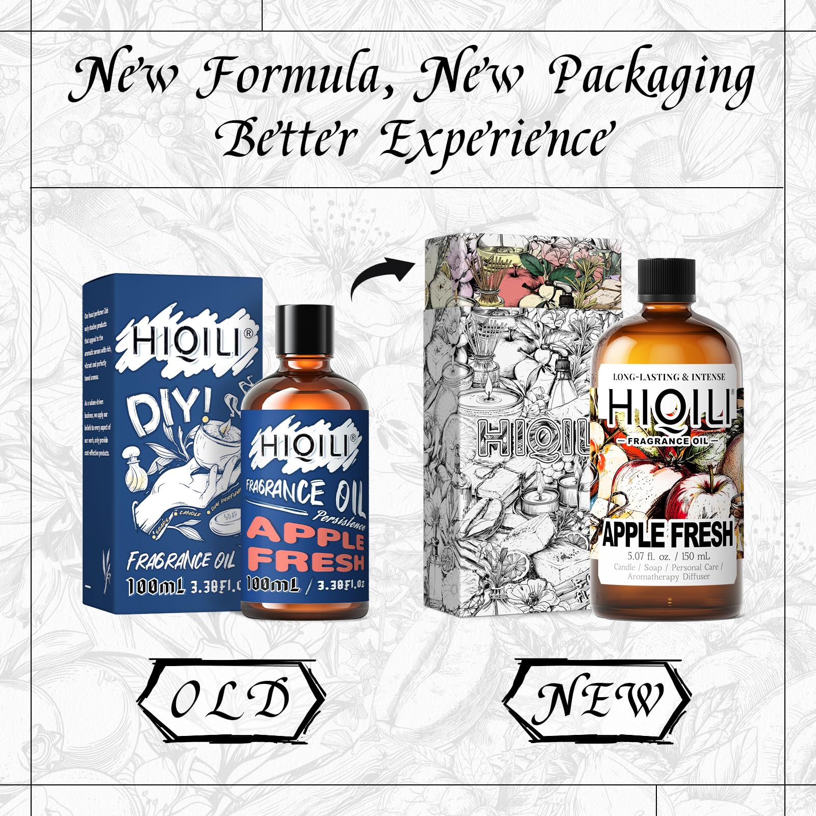 HIQILI gotas-aceite-manzana: uso preciso para difusores y proyectos caseros.