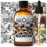 HIQILI aceite helicrysum botella de vidrio, ideal para difusor y crear ambiente relajante.