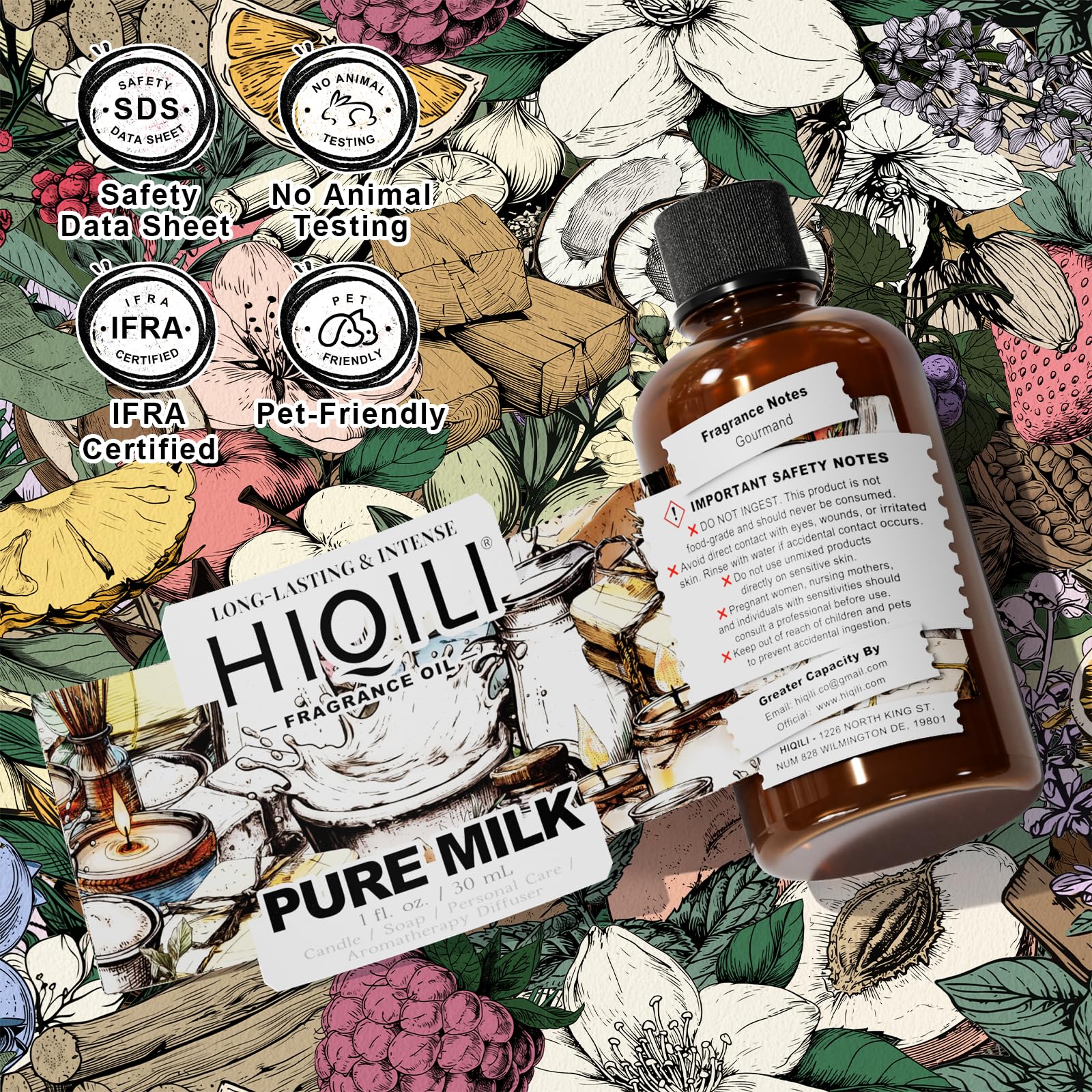 HIQILI Leche Pura, ambientación del hogar, perfuma textiles y prendas del hogar.