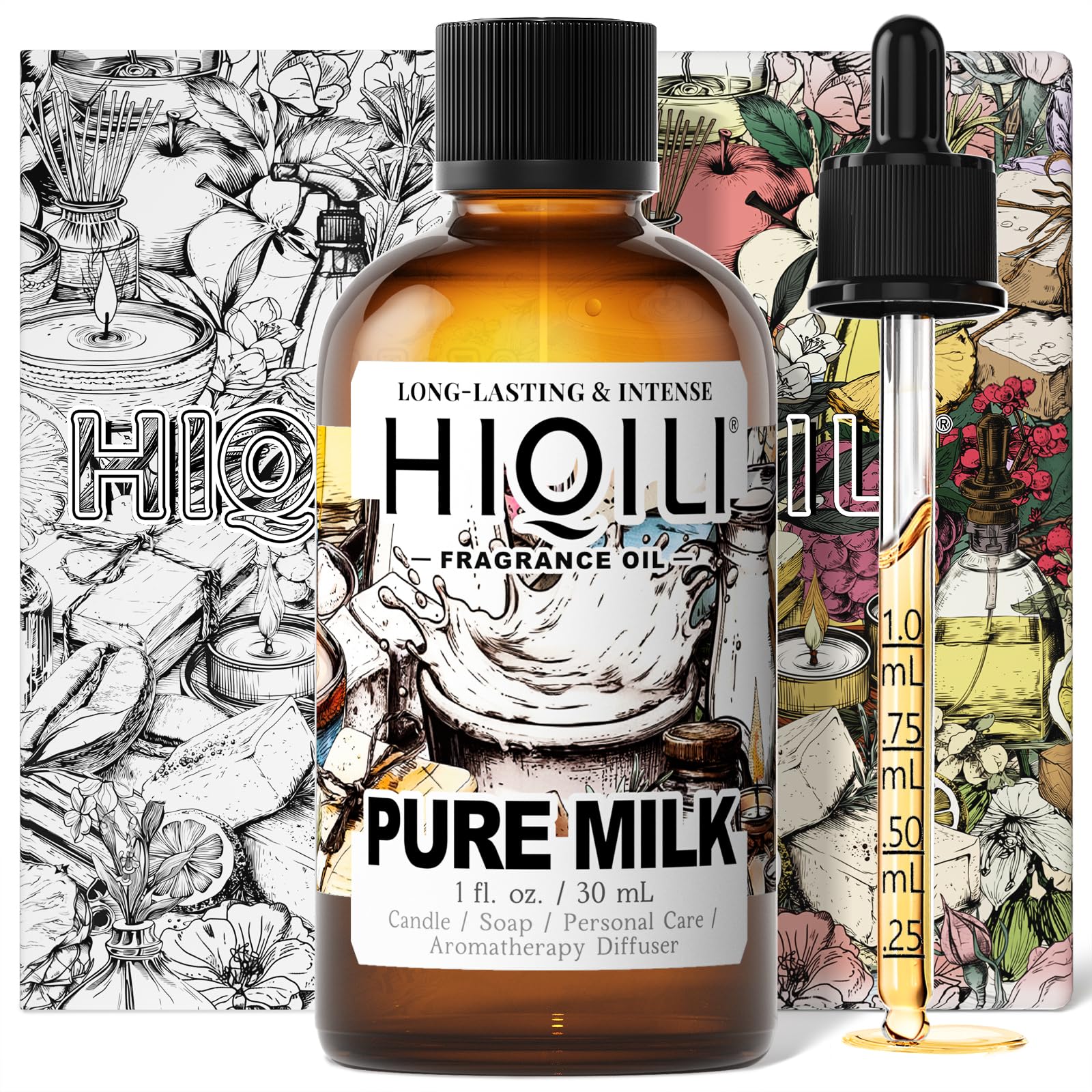 HIQILI Leche Pura para difusor del hogar, aroma suave y reconfortante.