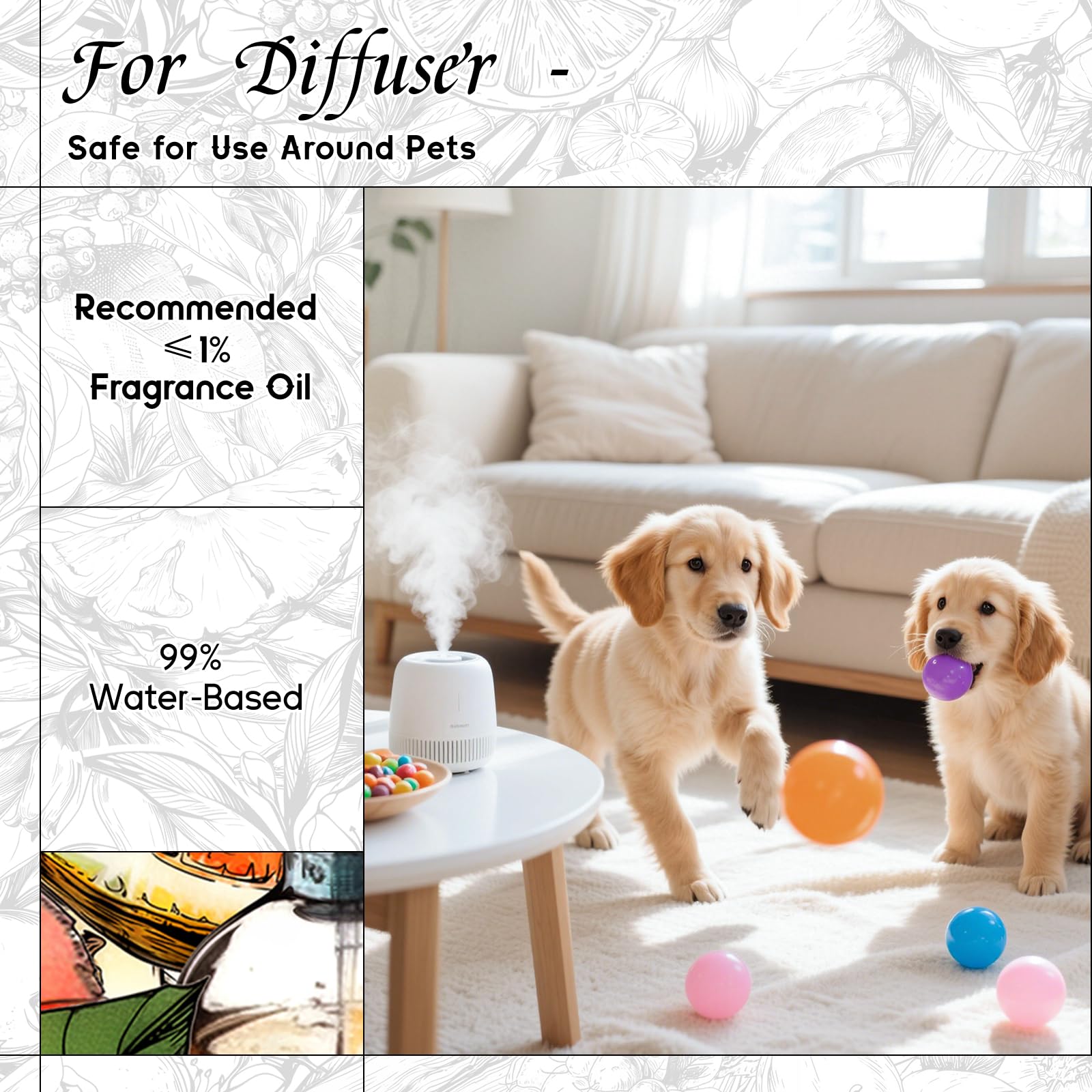 HIQILI Love of Water: usos versátiles en difusores, decoración y tarjetas aromáticas