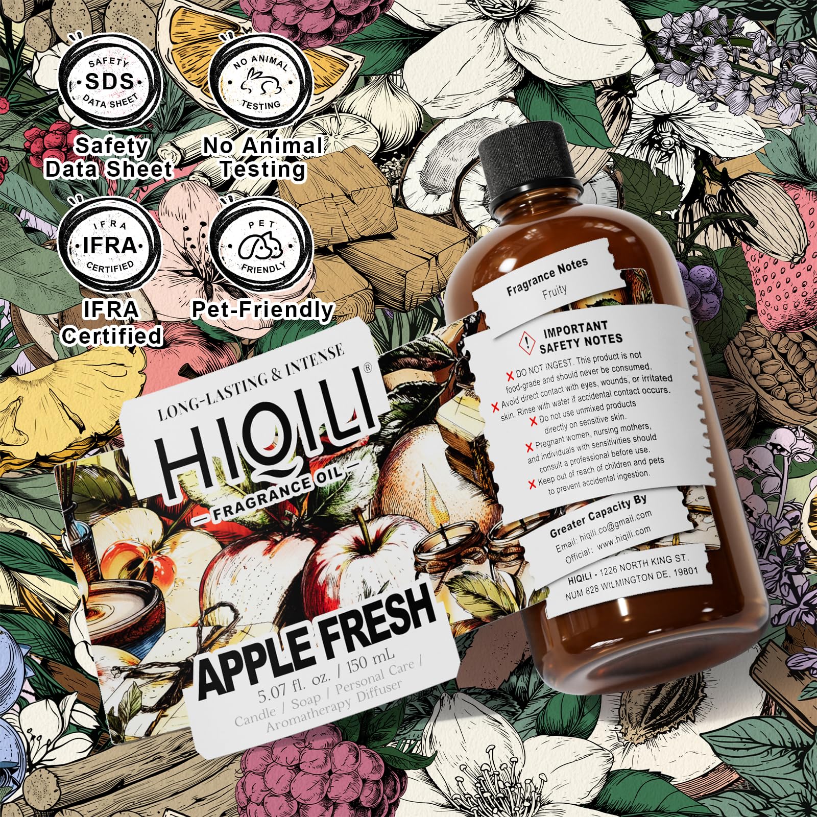 HIQILI manzana-apto-perros-gatos: aroma suave para mascotas.