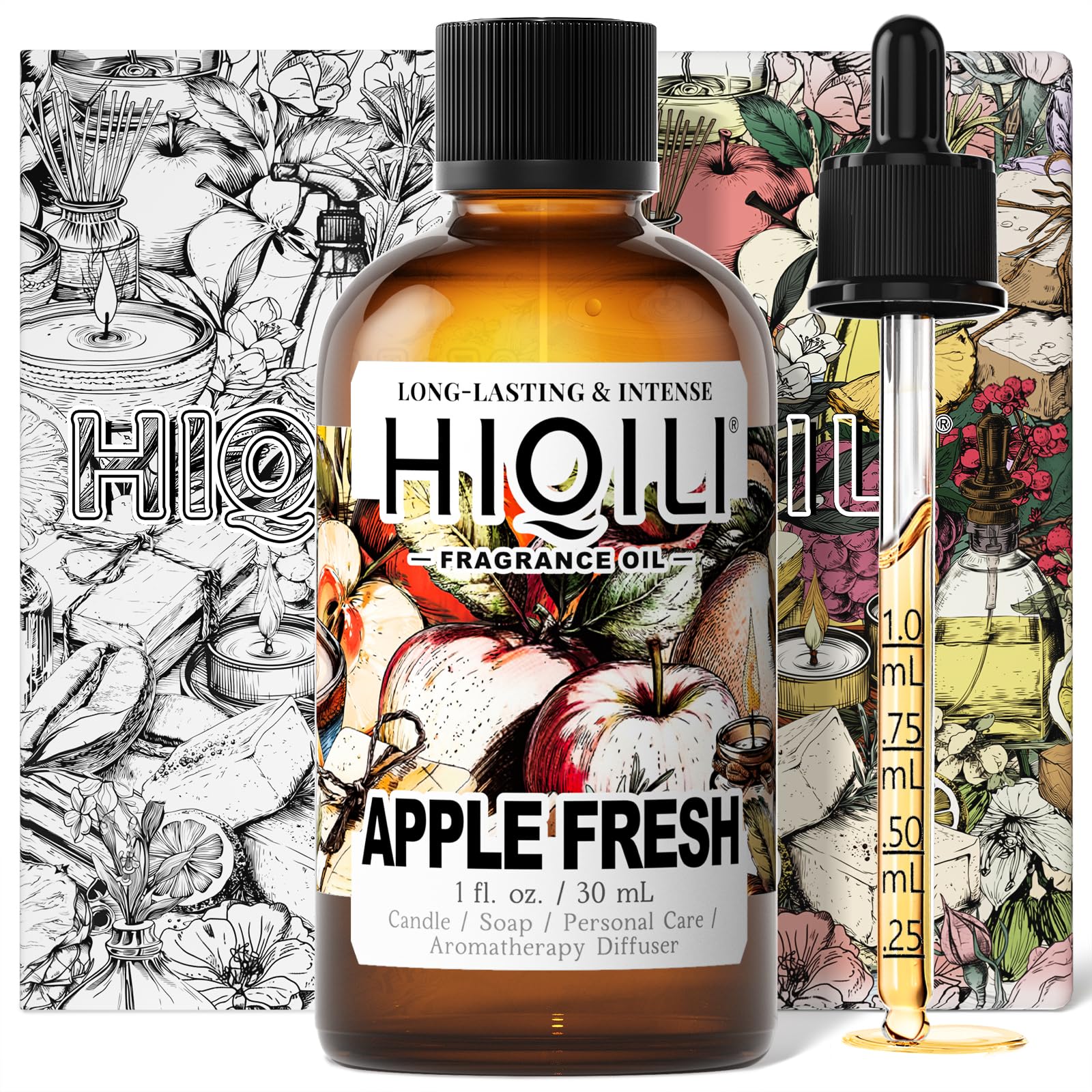 HIQILI aceite de fragancia de manzana para difusor, aroma fresco y duradero