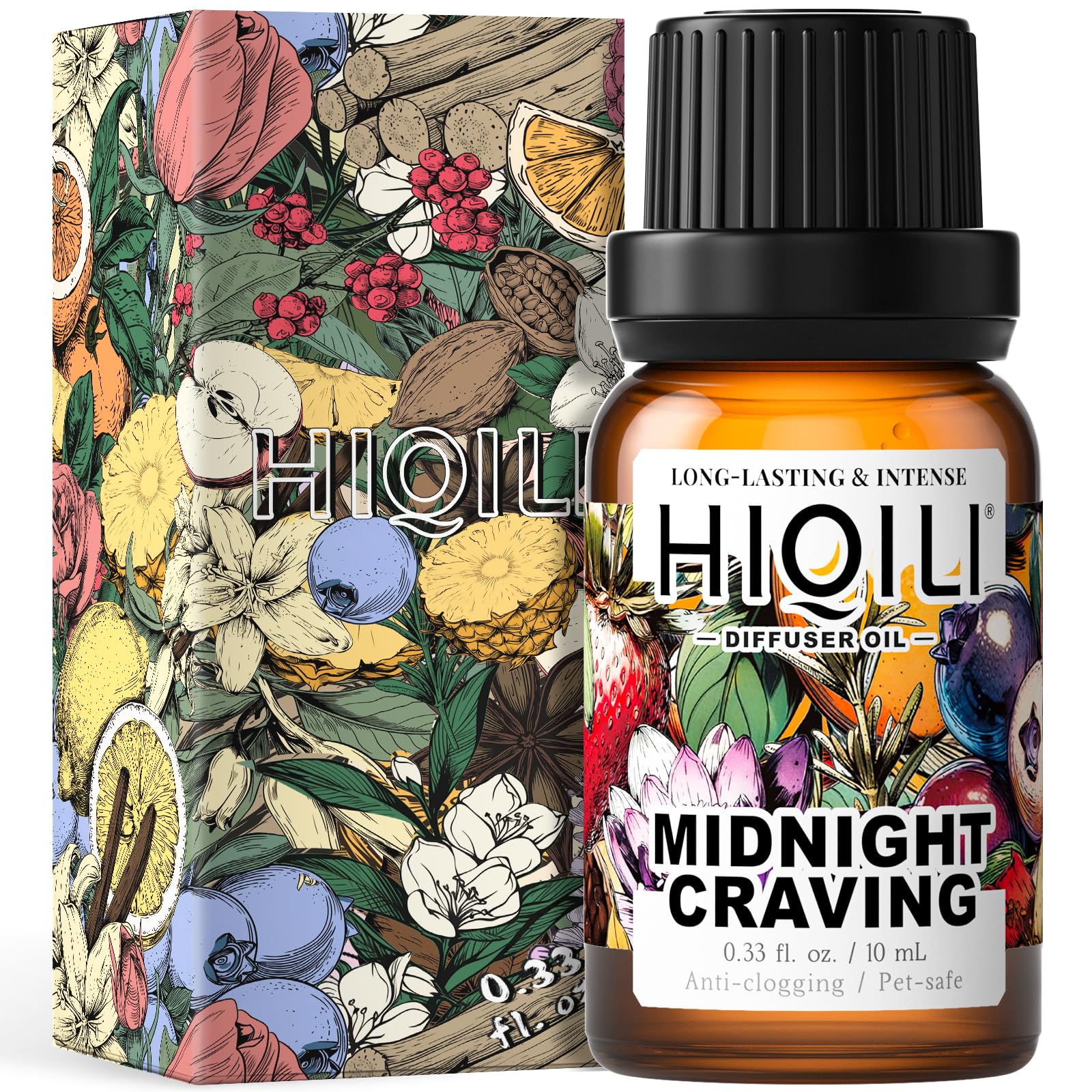 HIQILI Midnight Craving: botella de aceite para difusor, aroma intenso y duradero.
