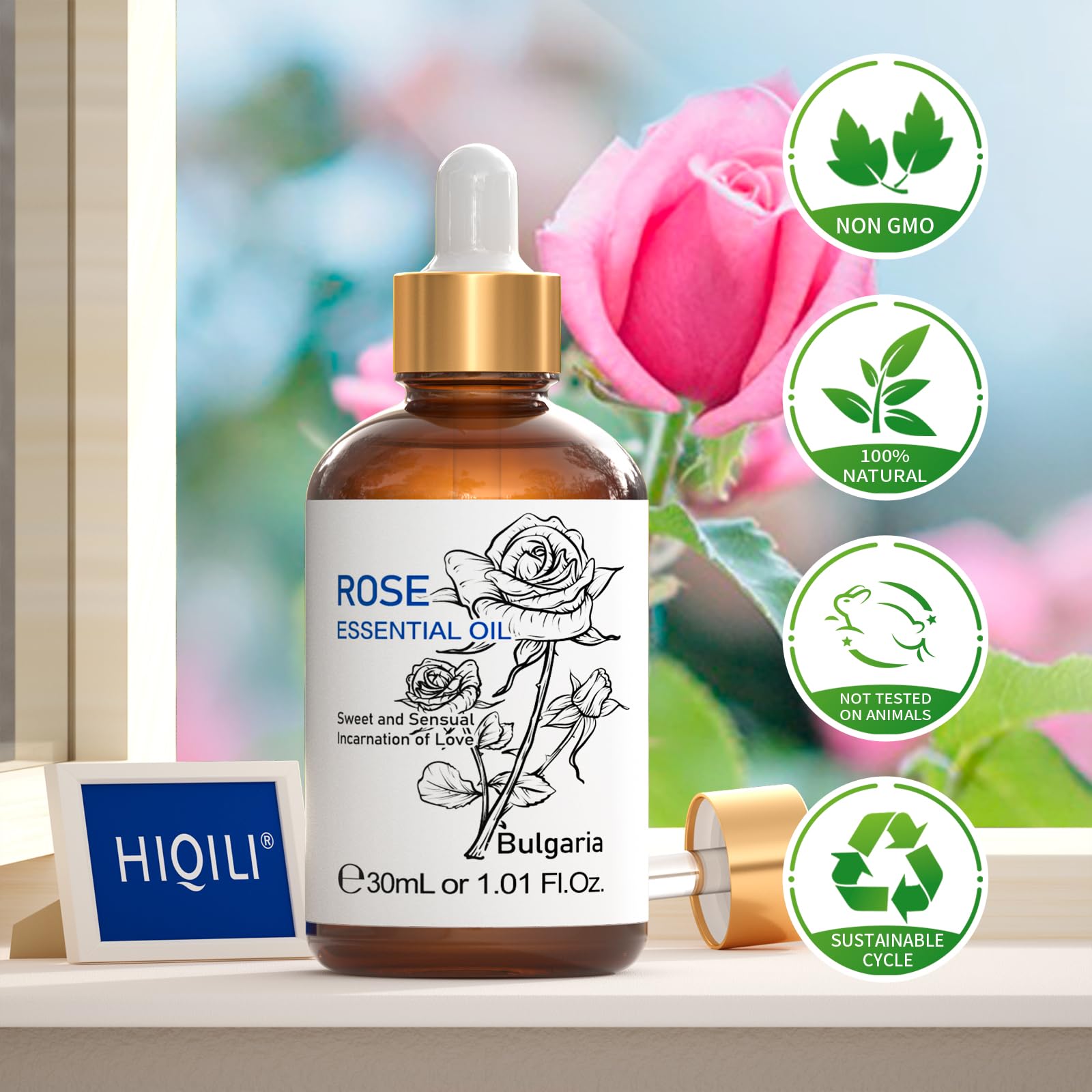 HIQILI Rose, cuidado de la piel en rutina diaria para suavidad.