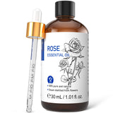 HIQILI Rose: frasco de vidrio con cuentagotas para dosificar el aceite con precisión.