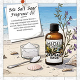 HIQILI Sal Marina con Salvia: difusor en sala para ambiente relajante