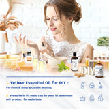 Mezcla HIQILI Vetiver para masaje con aceite portador.