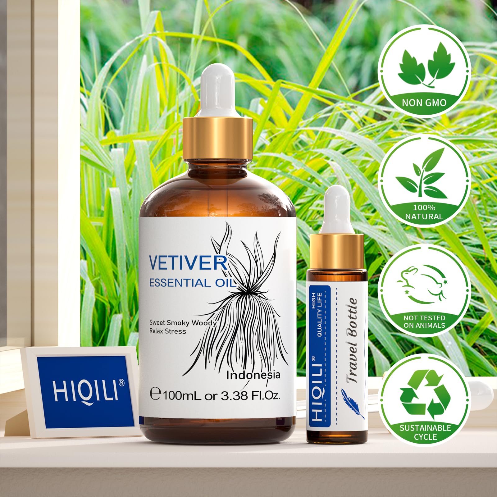 Notas amaderadas de Vetiver para ambientar espacios de trabajo.