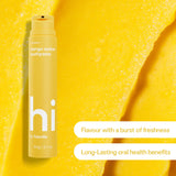 Textura cremosa de HI de Hismile Mango Sorbet, experiencia de cepillado agradable