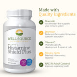 Uso diario de Histamine Shield Plus para confort durante temporadas alérgicas.