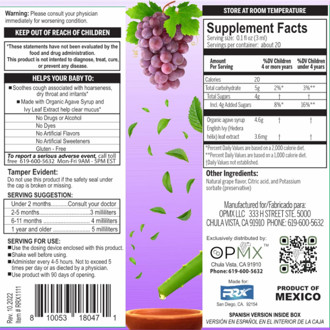 Histiacil sabor uva para niños facilita la toma.