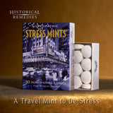 Historical Remedies Stress Mints, empaque trasero, digestión suave y relajación