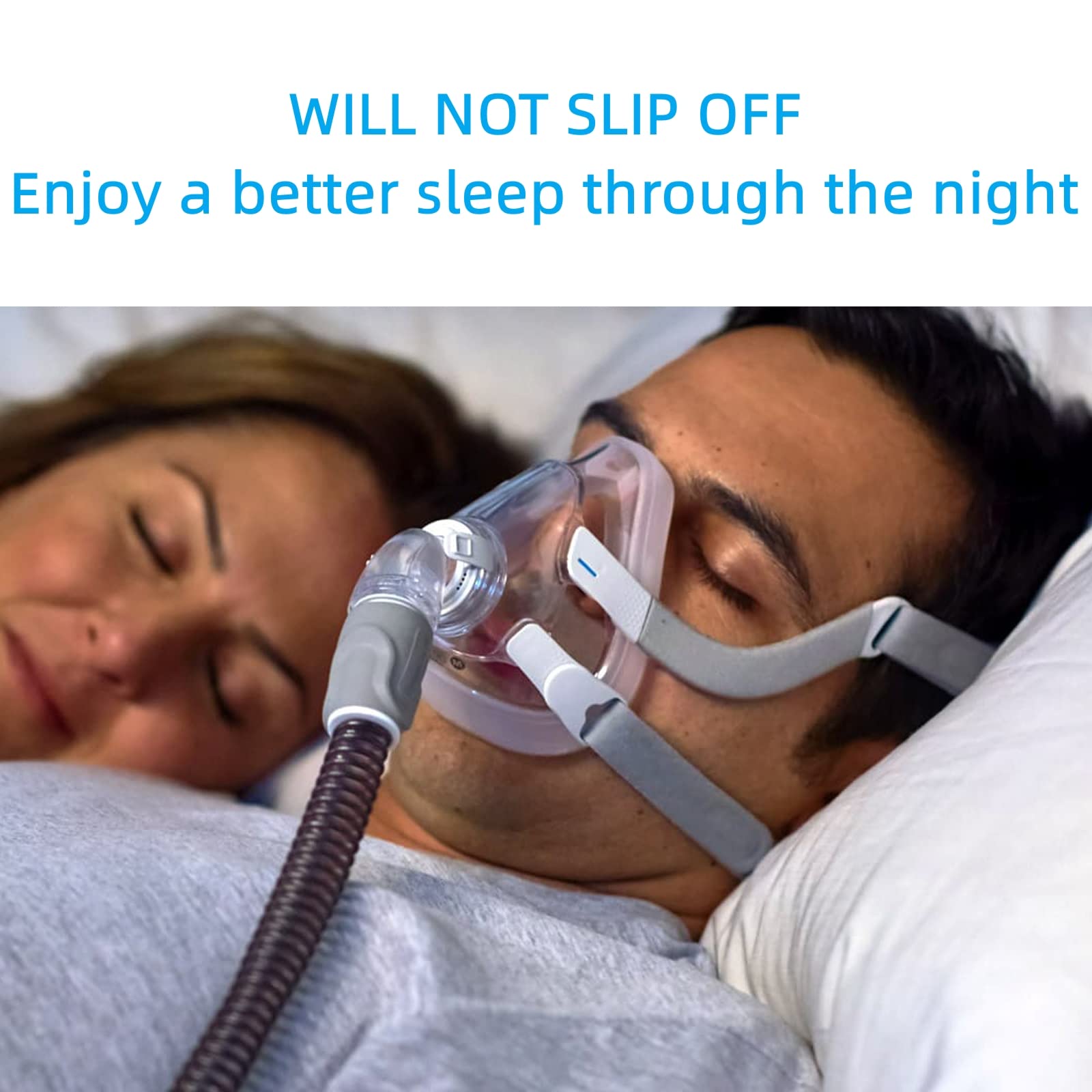 HITISPACE AirFit F20 clips de sujeción para fijar la máscara con confianza.