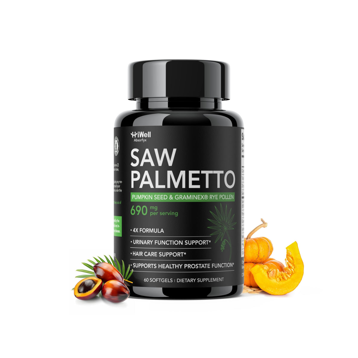 HiWell Absorfyx cápsulas con extracto de palma enana americano para uso diario