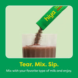 HIYA Kids Greens Powder Sticks, cero azúcar y sabor vainilla agradable para niños.