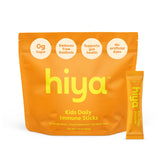 HIYA Kids Inmunidad: empaque frontal, fácil de reconocer para la rutina diaria de los niños.