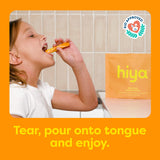 HIYA Kids Inmunidad: sabor a naranja, paladar infantil agradable sin azúcar.