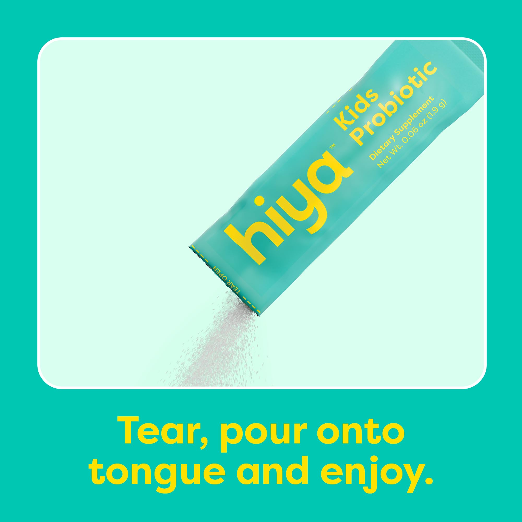 Hiya Kids Probiotic sabor fresa, experiencia agradable para niños.