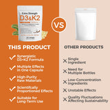 Hlonns D3 K2 Magnesio Complejo, coco aceite, mejora absorción y eficacia.