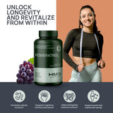 HMS Resveratrol con acai, uva y té verde para soporte celular