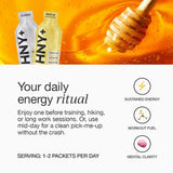 HNY+ textura gel suave, sabor miel, experiencia agradable durante entrenamientos