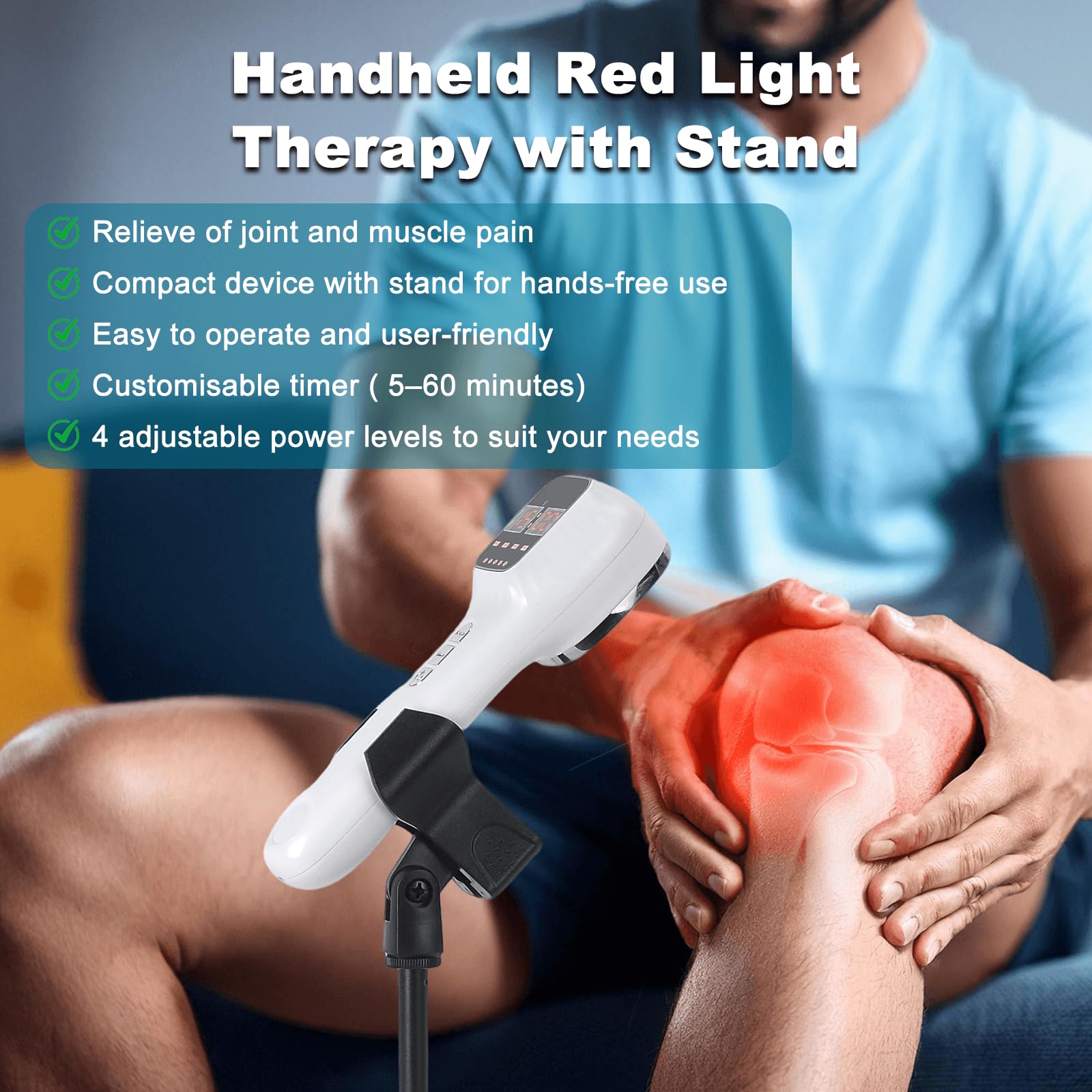 Hoakya dispositivo luz roja 650nm 808nm para relajación muscular.